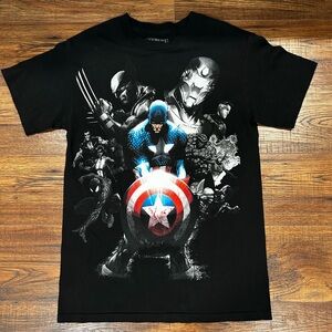 Marvel Black and Blue Superhero T-Shirt